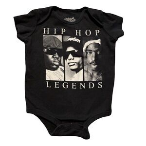 VINTAGE Retro Hip Hop Legends 90’s Rap Baby Onesie Tupac Ice Cube Biggie Smalls